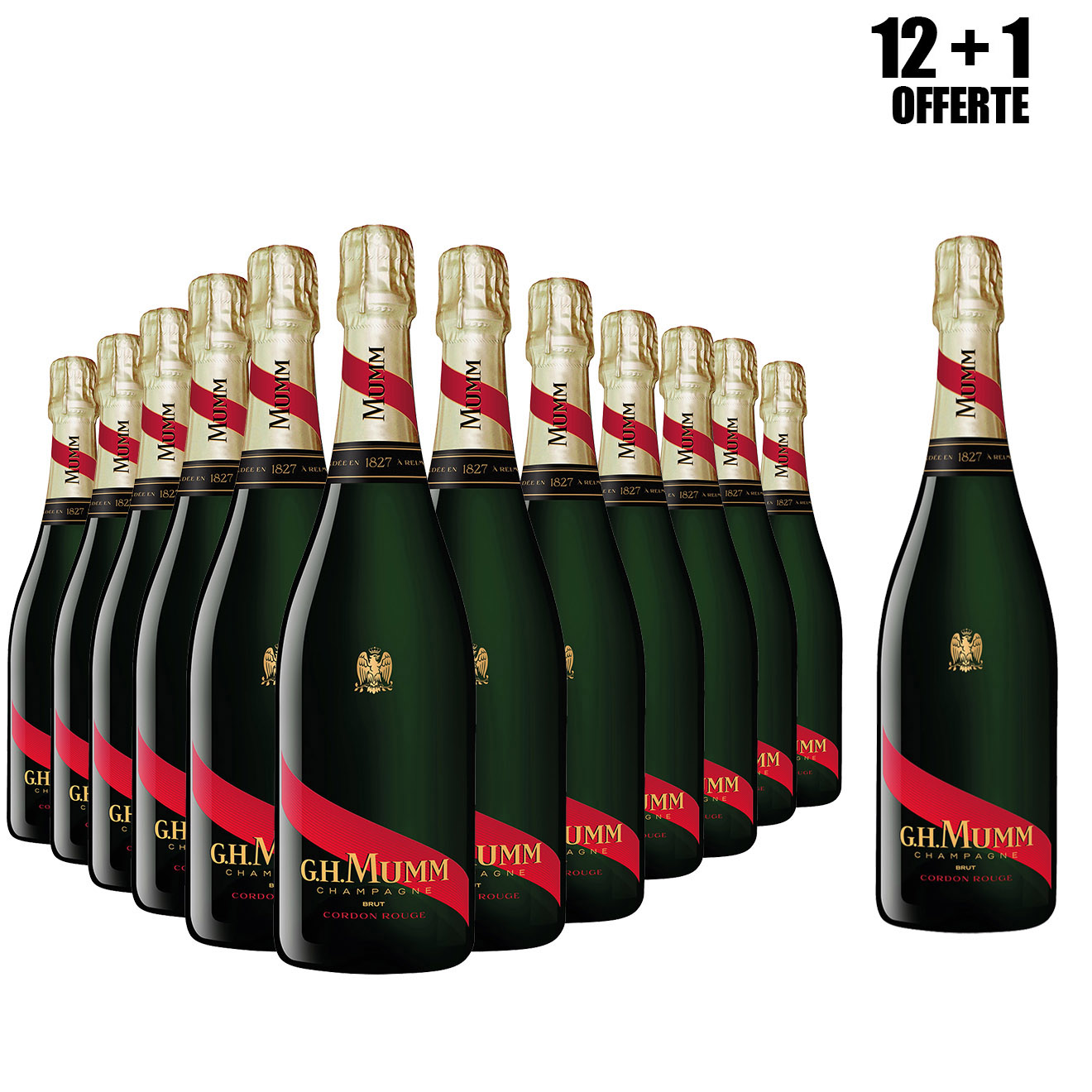 Champagne brut Cordon Rouge MUMM : la bouteille de 37,5cL à Prix Carrefour